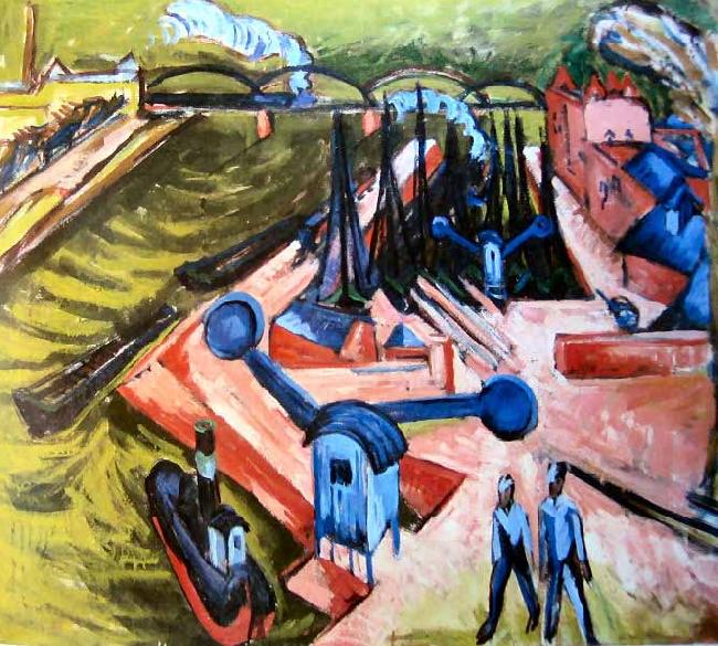 Ernst Ludwig Kirchner Frankfurter Westhafen China oil painting art